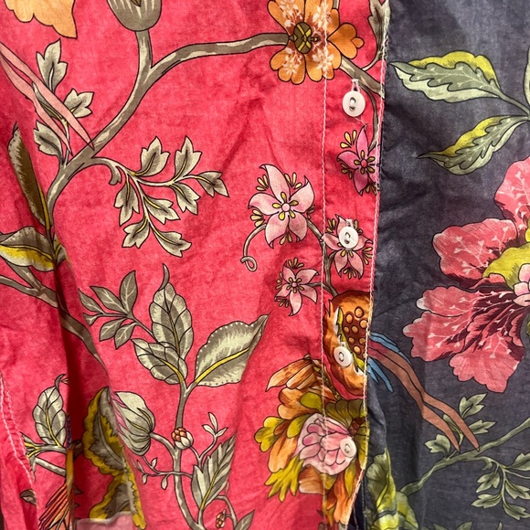 Cino Women's Long Sleeve Button Up Floral And Birds Size Small 100% Cotton - Picture 3 of 5